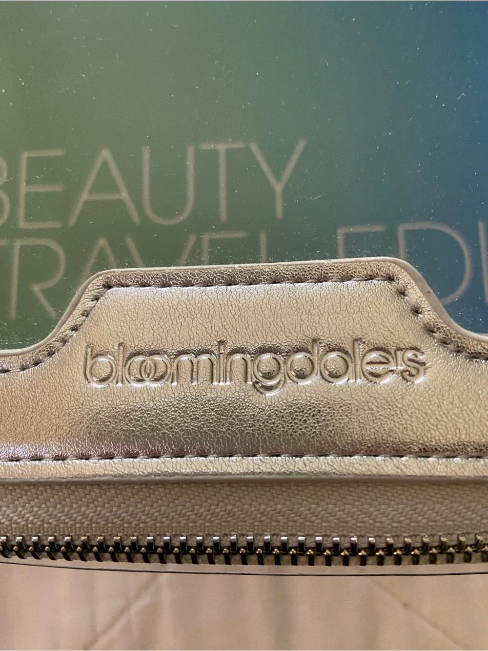 Bloomingdales clear zippered